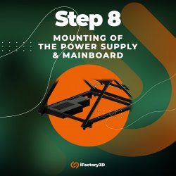 Step 8: Mounting of the power supply and mainboard